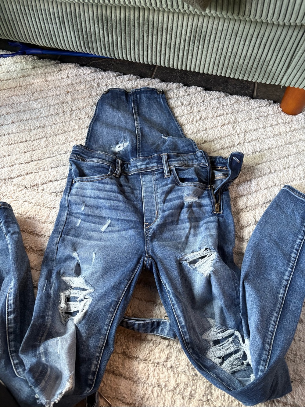American Eagle Outfitters Blue Denim Women's Overalls